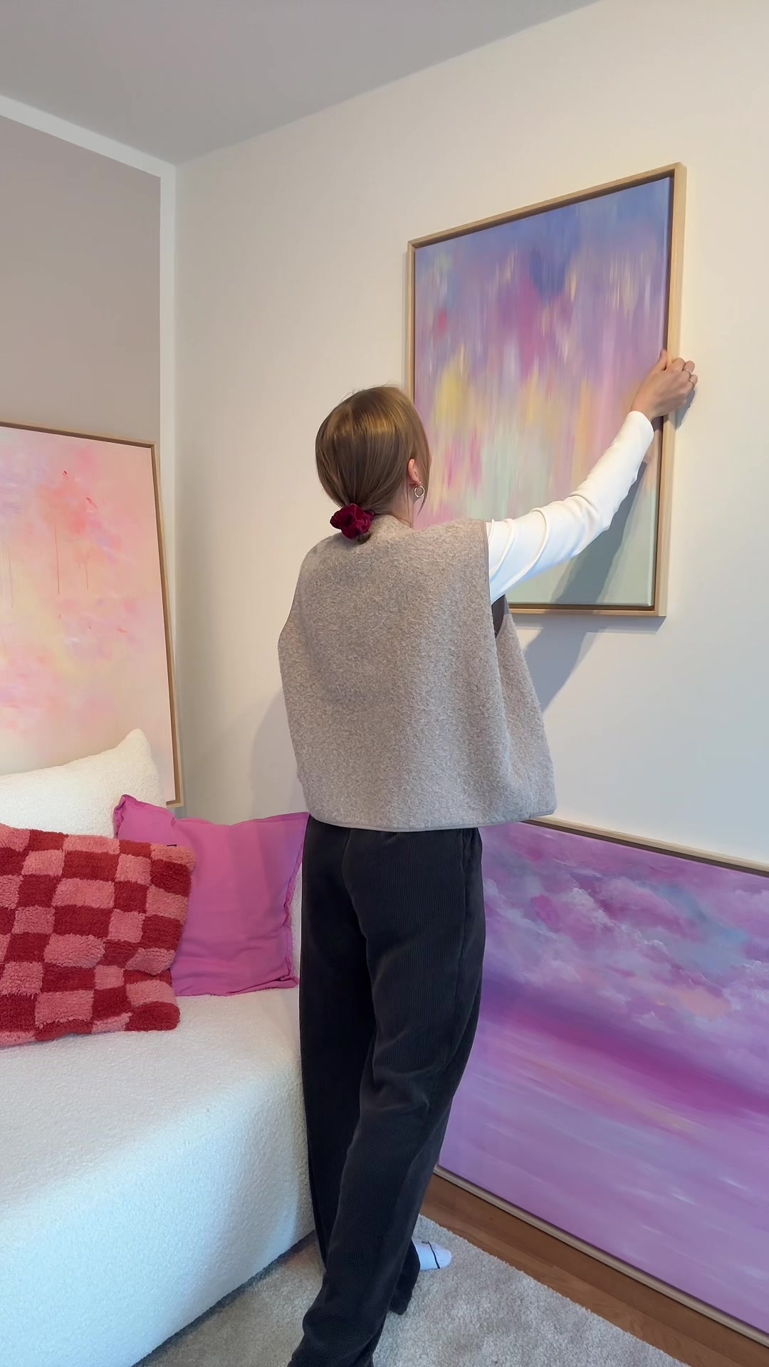 wie bunter regen 🌈☔️ #artreveal #colorfulart #slowliving #abstractart #interiordetailing